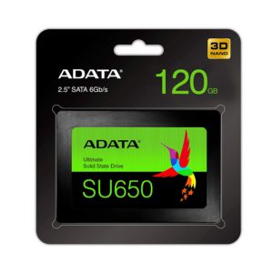 ADATA Ultimate SU650 3D NAND 120GB Solid State Drive – Black – ASU650SS-120GT-R