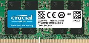 Crucial 16GB Single DDR4 3200 MT/S (PC4-25600) CL22 DR X8 Unbuffered SODIMM 260-Pin Memory – CT16G4SFD832A